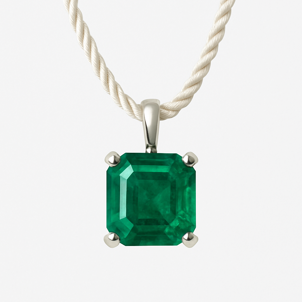 Emerald Rope Pendant - Ourfin Necklaces