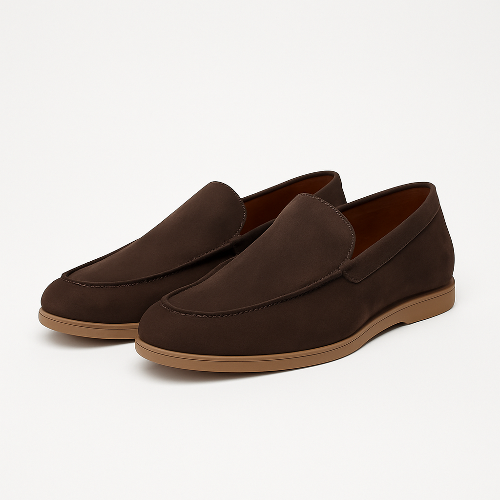 Espresso Slip-On Loafers - Ourfin Shoes