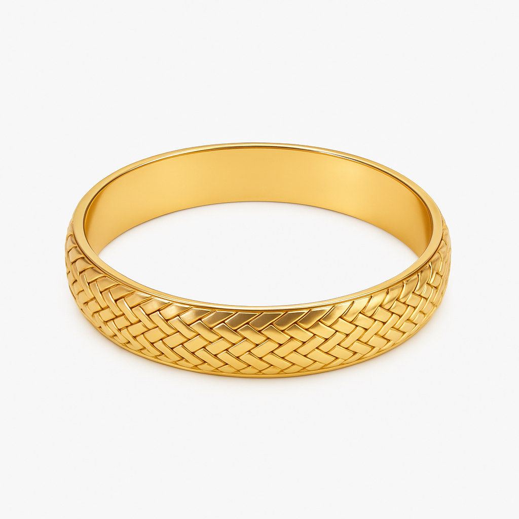 Golden Weave Bangle - Ourfin Bracelet