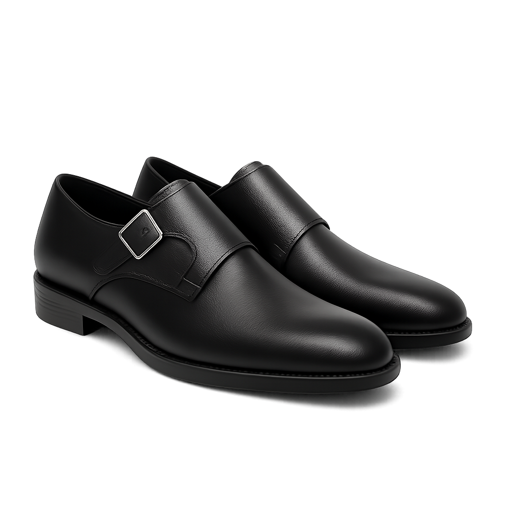 Leather Monk Straps - Ourfin Shoes