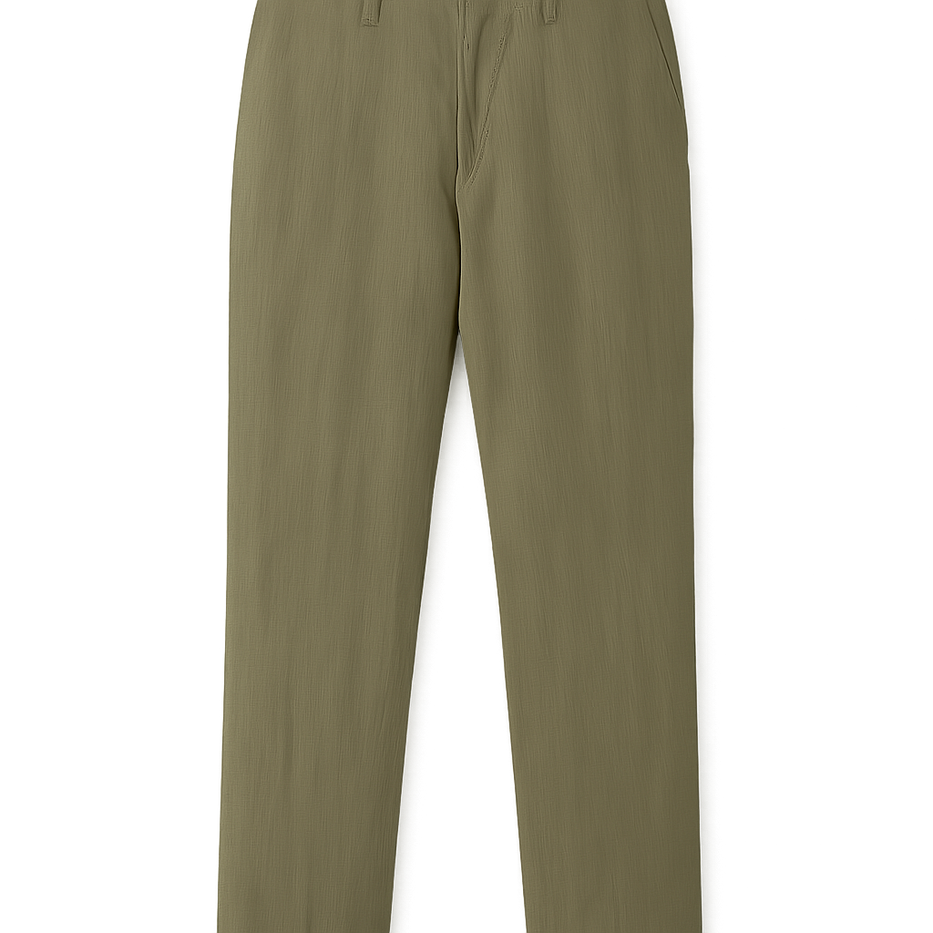 Olive Linen Slacks - Ourfin Pants