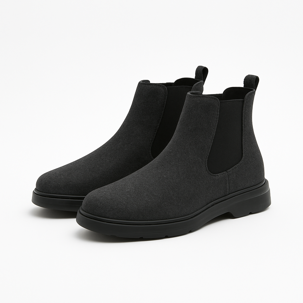 Wool Ankle Boots - Ourfin Shoes